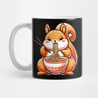 Whisker Whimsy Squirrel Dreams Eating Noodle Tee Collection Mug